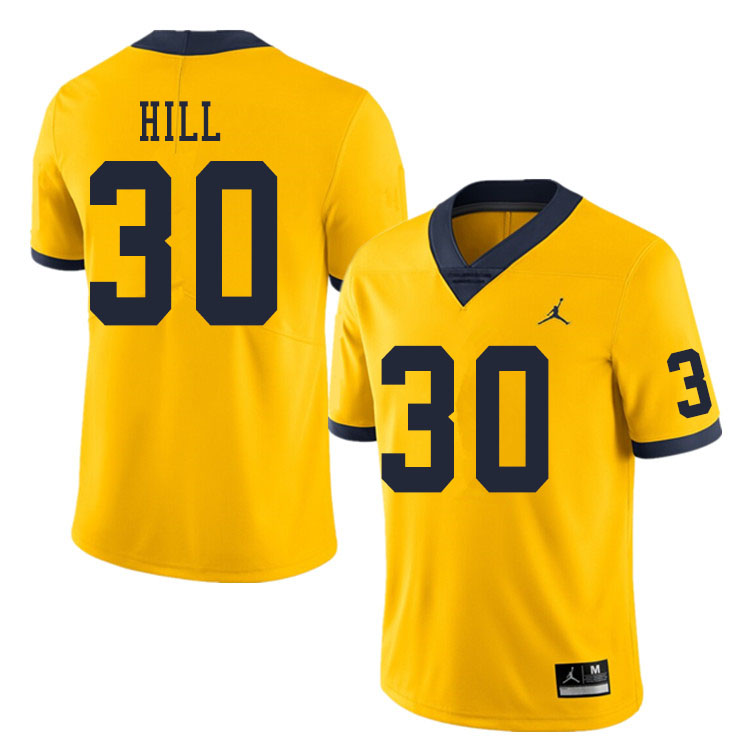 Men #30 Daxton Hill Michigan Wolverines College Football Jerseys Sale-Yellow
